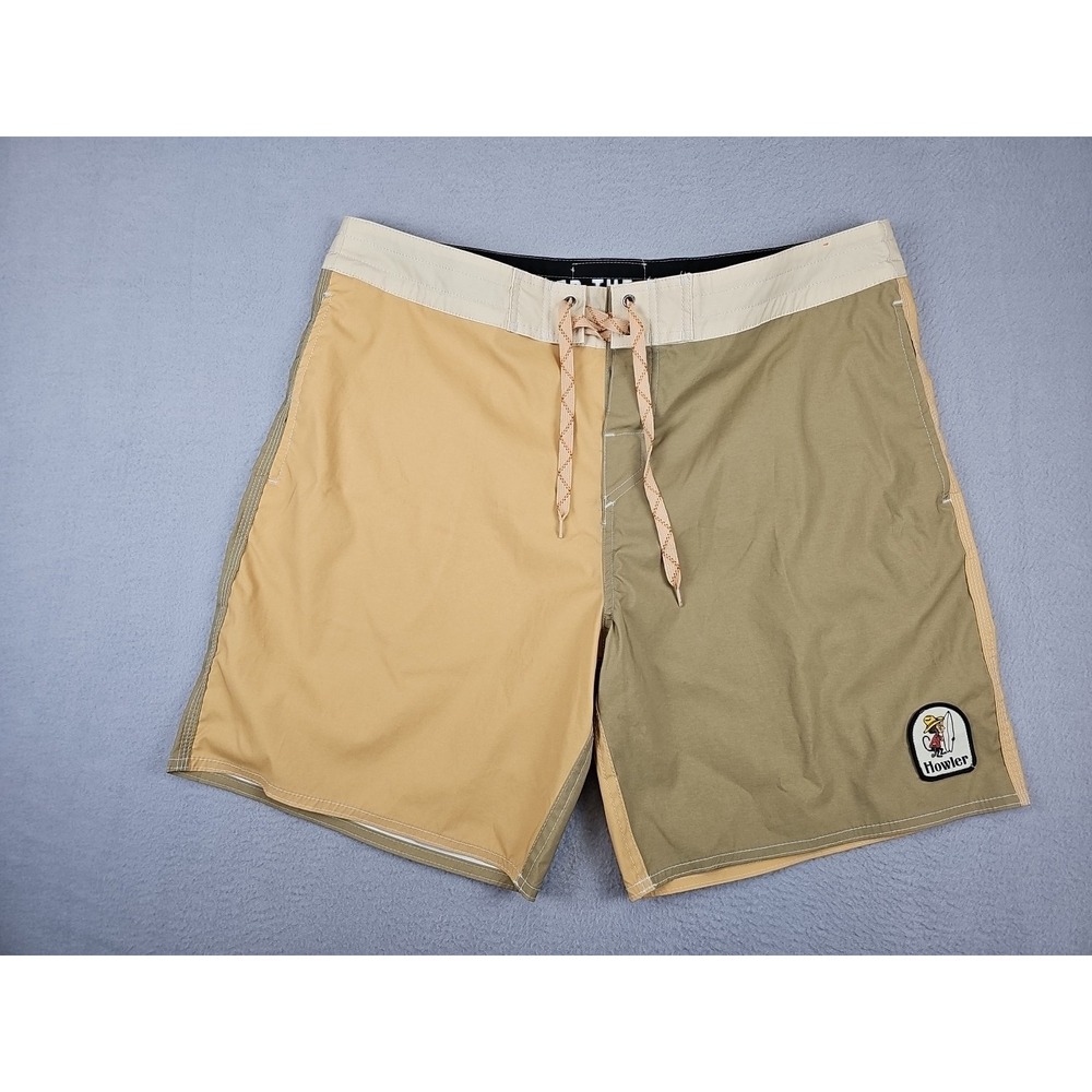 Howler Brothers Two-Tone Tan & Olive Board Shorts